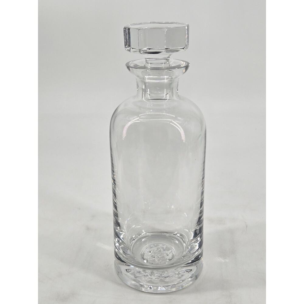 Vintage Ceskci Bohemian Clear Lead Crystal Minimalist Clean Lines Decanter - Picture 9 of 9